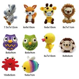 Fio de tricô de algodão Agulhas Ganchos Boneca de pelúcia Ferramenta animal, Material Bag, Conjunto completo DIY, Crochê de mão para adultos Brinquedo fofo - Image 6