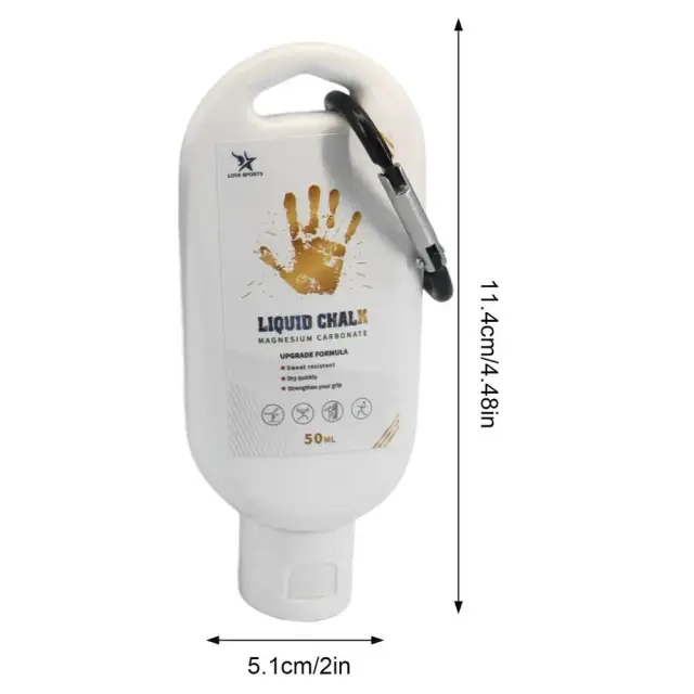 Giz Líquido Antideslizante para Levantamento de Peso e Escalada - 50/100ml de Performance para Esportes de Aventura