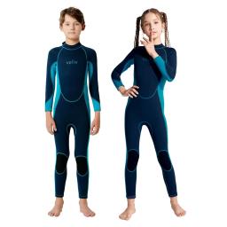 Neoprene Back Zipper Wetsuit infantil, mangas compridas, surf, mergulho, roupa de banho, meninos, meninas, crianças, esportes aquáticos, roupa de banho, 3mm - Image 1