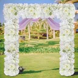 Flores de seda artificiais para decoração, arco do casamento, arranjo floral, flor simulada, decoração de parede DIY, fileira - Image 6