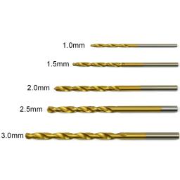 Brocas de aço de alta velocidade Ti-Plated, Brocas de titânio revestido, Ferramentas elétricas de alta qualidade, 50 PCs, 1mm, 1.5mm, 2mm, 2.5mm, 3mm - Image 2