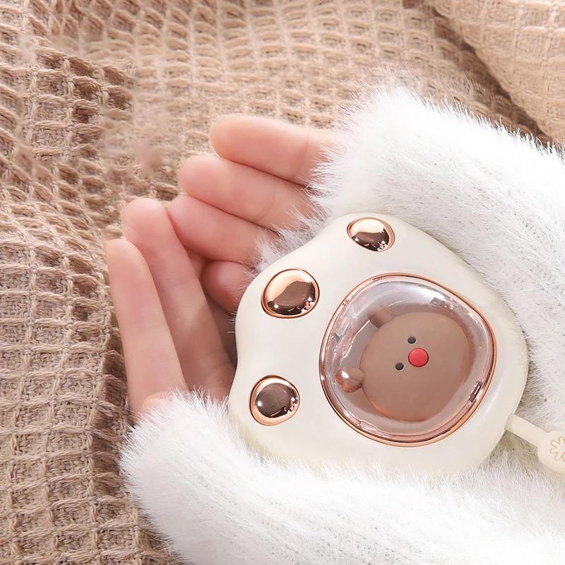 Mini Aquecedor De Mão Reutilizável, USB Recarregável, Aquecimento Rápido, Pata De Gato Bonito, Pacote De Aquecimento Instantâneo, Inverno - Image 1