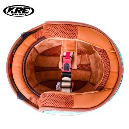 Capacete de motocicleta para homens e mulheres, KT67, 3/4, retro, scooter elétrico, equitação ao ar livre, verão, novo, 2022 - Image 6
