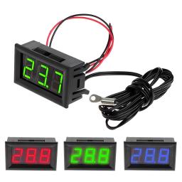 Termômetro digital com display LED Medidor de temperatura de alta precisão Sondas NTC à prova d'água Fahrenheit Centígrado, DC 4-28V - Image 1