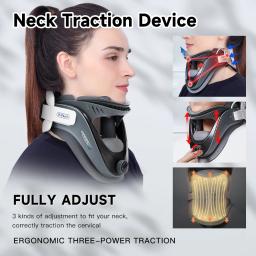 Tração Cervical Inflável para Alongamento Do Pescoço, Cinta Quiroprática, Suporte Do Trator, Corretor De Postura - Image 2