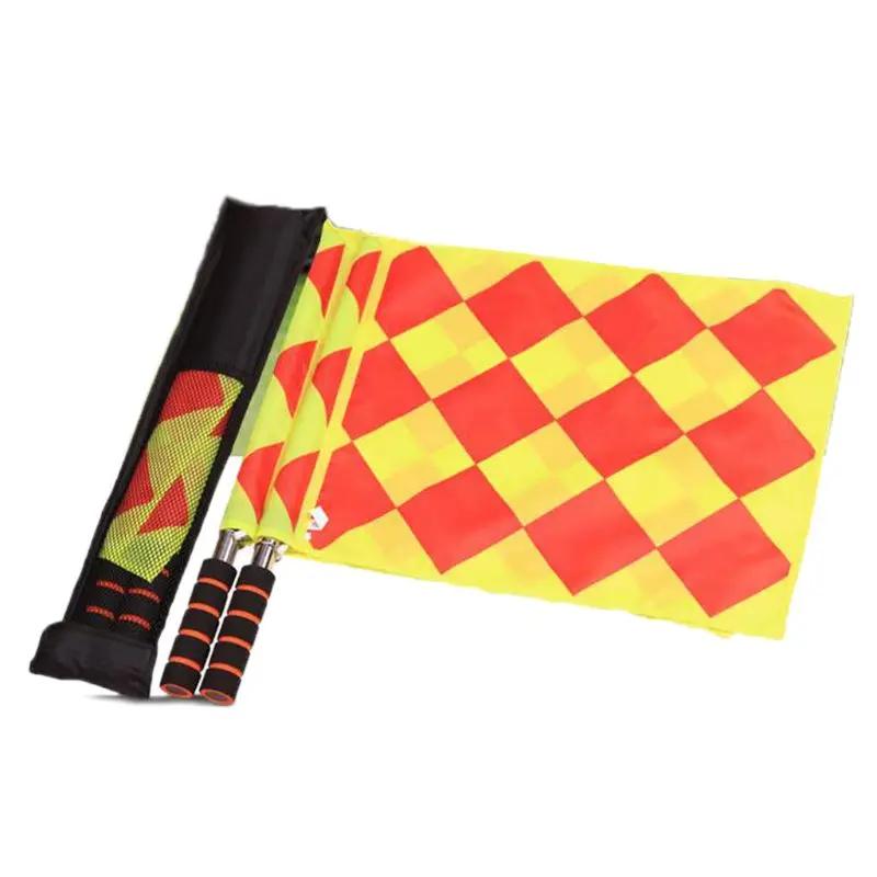 Bandeiras sinalização bandeiras árbitro futebol bandeira comando indicador bandeira equipamento árbitro - Image 1