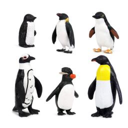 Ciclo de crescimento plástico realista pinguim estatuetas variedades de pinguins polar ártico figuras animais ovos de páscoa bolo toppers presente - Image 2