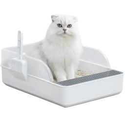 Capa removível gato areia caixa de areia gatos toalete suprimentos para animais de estimação tampa maca de gato alto-lados design pet caixa de areia suprimentos para animais de estimação gatinho - Image 1