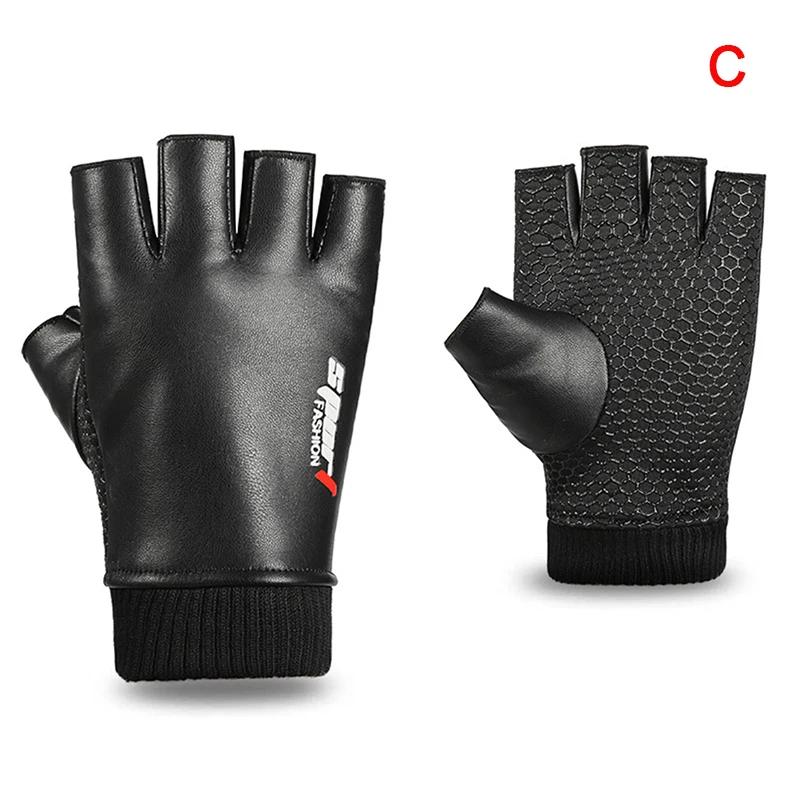 Luvas de veludo para motocicletas masculinas, luvas quentes, antiderrapantes, tela sensível ao toque, impermeável, esportes, caminhada, ciclismo, 2, meio dedo, masculino, inverno - Image 1