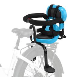 Back Mounted Criança Bicicleta Assento, Criança, Em Forma de U Guardrail, Folding Footrest, Cinto De Segurança - Image 3