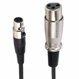 Mini xlr 3pin macho para xlr 3pin cabo de áudio fêmea folha de alumínio blindado fio de cobre cabo de linha de áudio para câmeras de microfone - Image 6