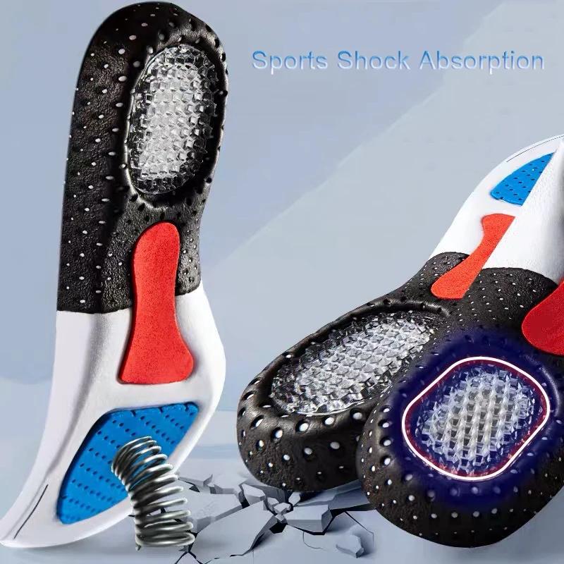 Palmilhas ortopédicas para homens e mulheres, almofada de espuma de memória, palmilha de gel, suporte de arco de silicone, almofada de sapato esportivo, inserção macia para corrida - Image 1