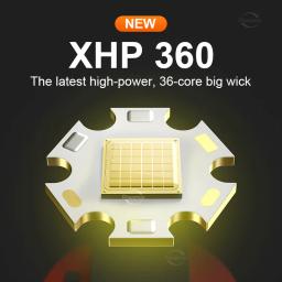 1000000lm xhp360 cabeça lanterna poderosa xhp70 frente led recarregável cabeça lanterna de pesca acampamento cabeça lanterna - Image 2