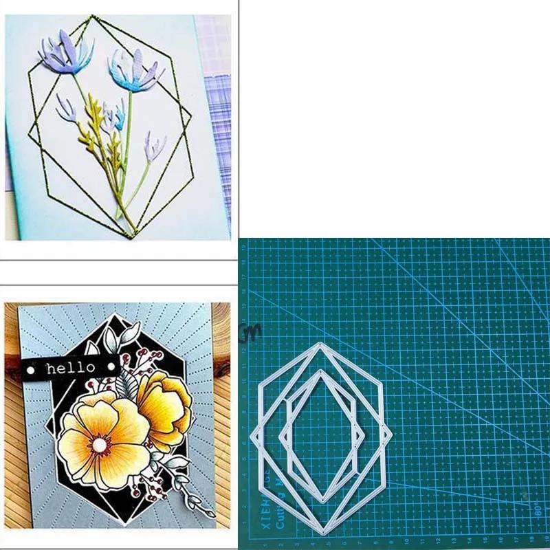 Corte de metal morre para papel Scrapbooking, gravação estêncil, modelo em relevo, artesanato faca, soco de lâmina, quadro fundo - Image 1