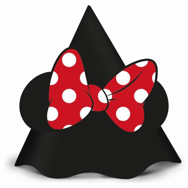 Chapéus de Festa Minnie Mouse: 12 Unidades para Aniversário Encantador