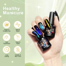 Olho de gato Magnético Unha Polonês Set, Rainbow Glitter, Starry Sparkle, Chameleon Laser, Misture Verniz, Semi-Permanente Nail Salon, Nós - Image 3