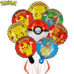 8 pçs pokemon balões decoração aniversário sonho tema festa de aniversário decoração pikachu balão 10 polegada conjunto chá de fraldas suprimentos brinquedos - Image 2