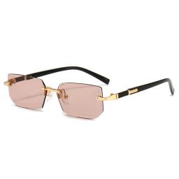 Óculos de sol sem aro retângulo moda popular feminino masculino tons pequenos quadrados óculos de sol para feminino masculino verão viajar oculos - Image 4