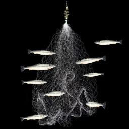 Flutuante Jogando Rede De Pesca, Explosão Gancho Mesh Trap, Fishnet Suprimentos, Acessórios para Pescador - Image 1