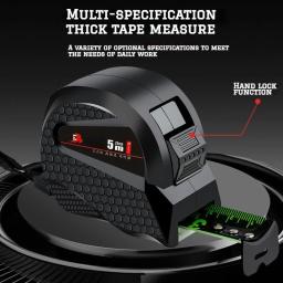 Fita métrica fluorescente impermeável, escala espessada de precisão, ferramenta de medição resistente ao desgaste, 3 m, 5 m, 7,5 m, 10m - Image 2