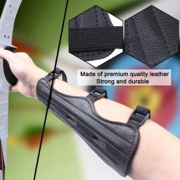 Ajustável tiro com arco para a prática de caça proteção cinta segura braçadeira braço guarda acessórios proteção arm guarda - Image 1