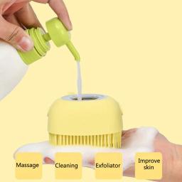 Cão Gato Escova De Banho Soft Safe Silicone com Shampoo Box Pet Luvas De Massagem Do Banheiro Dog Cat Limpeza Grooming Tools Pet Supplies - Image 3