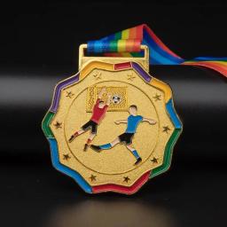 Medalha de ouro com fita, Winner Reward Badge, Prêmios de competição ao ar livre, Medalha infantil - Image 4