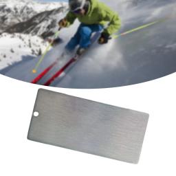 Raspador de cera de esqui, ferramenta de depilação de snowboard de aço inoxidável com entalhe para remover excesso de cera refrigerada, acessórios de snowboard de esqui - Image 3