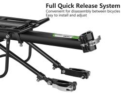 ROCKBROS-Bicicleta Traseiro Rack, Ciclismo Quick Release, de alta resistência, liga de alumínio, MTB bicicleta, suporte de bagagem - Image 3
