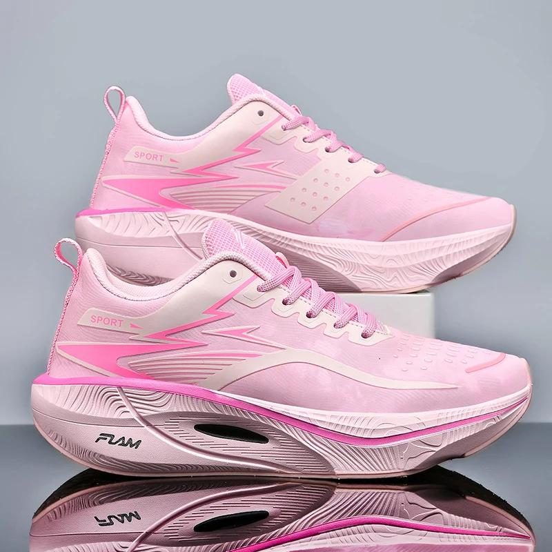 Sapatos esportivos masculinos ultra-leve rebote tênis masculino placa de carbono maratona tênis de corrida absorção de choque sapatos de treinamento de atletismo - Image 1