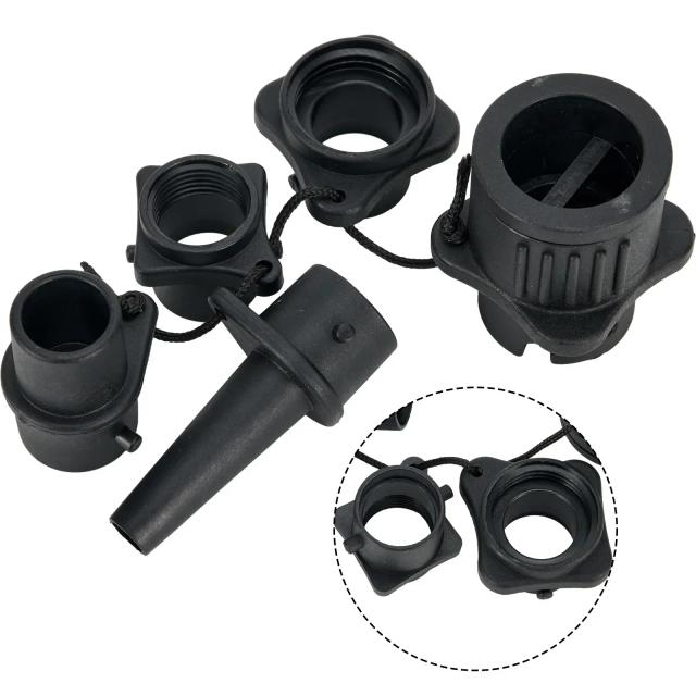Adaptador de Válvula de Ar para Caiaque com 4 Bocais e Conector de Mangueira para Barcos Infláveis