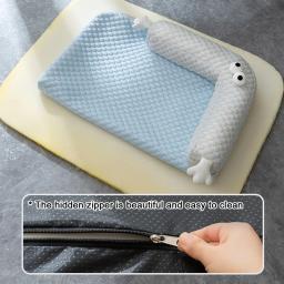 Esteira retangular para cão, almofada com design travesseiro, memória esponja, legal, para o cão - Image 6
