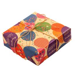 5 pçs/set papel de embrulho kraft feliz aniversário presente embrulho bonito impressão papel festa suppiles acessórios - Image 5
