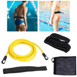 Conjunto de cinto de borracha elástica para treinamento de natação, 4m, 1 conjunto, corda elástica, faixa de resistência para adultos e crianças, acessórios piscina - Image 1