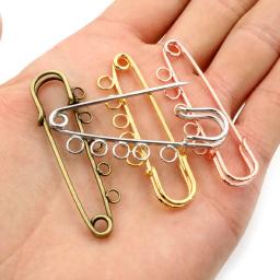 5 pçs/lote Alfinetes de Segurança Broche Base Em Branco 50/80/90mm 3/5 Anéis Pin de Jóias para Fazer Suprimentos Acessórios - Image 6