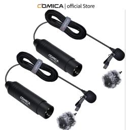 XLR-Omni-direcional Microfone Lavalier, microfone de lapela de 3 pinos, apto para Canon, Sony, Panasonic, filmadoras, CVM-V02 - Image 1