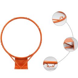 Conjunto de cesta de basquete infantil de 32cm, porta de parede montada, estrutura de aro sólido com 1 rede, 4 parafusos de expansão, cesta de basquete suspensa - Image 5