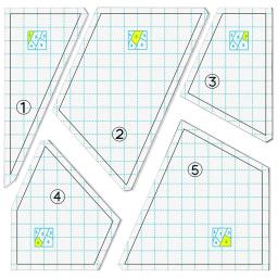 Quilting Template Set para máquina de costura, DIY Mão Patchwork, Quilt Templates, Régua quadrada, 5 pcs - Image 1