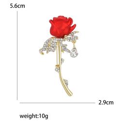 Broches de strass rosa para mulheres, alfinetes de flores de esmalte, presentes de mochila de festa, acessórios unisex - Image 3