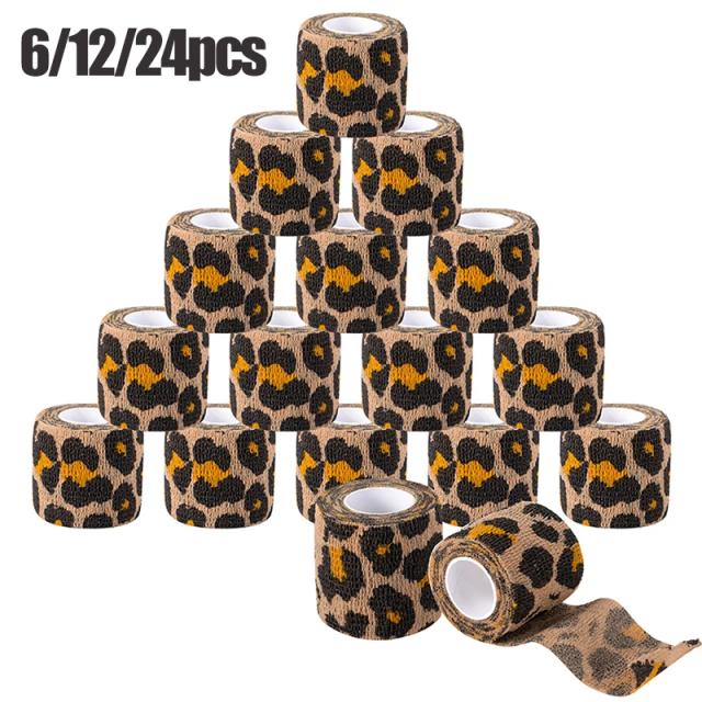 Tatuagem Auto-Adesiva Animal com Bandagem Elástica - Kit de Primeiros Socorros para Pets e Lesões Esportivas, disponível em 6, 12 ou 48 peças