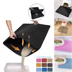 Dupla camada EVA Cat Litter Pad, Filtro de bacia de areia antiderrapante impermeável, Tapete de colchão lavável do cão do gatinho, Pet Clean Supplies - Image 1