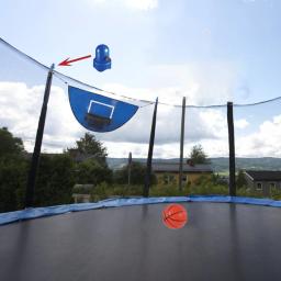 Trampolim basquete suporte criança hoop cremalheiras crianças pvc interior + basquete + aro - Image 1