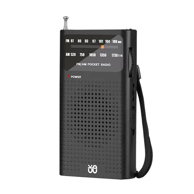 Rádio Portátil Mini AM/FM com 2 Pilhas AA - Ideal para Camping, Viagens e Atividades ao Ar Livre