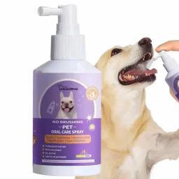 Spray de limpeza oral para animais de estimação, boca de cães e gatos, dentes frescos limpos, desodorante evitar cálculo, remover o mau hálito do gatinho, 50ml - Image 2