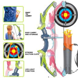 Arco e flecha Light-up Conjunto de tiro com arco para crianças, brinquedo para meninos e meninas de 3, 4, 5, 6, 7, 8, 9, 10, 11, 12 anos, brinquedo do tiro, presente do Natal - Image 5