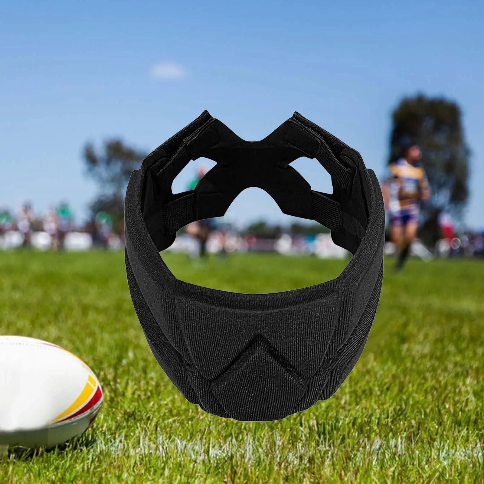 Capacete de rugby acolchoado macio para jovens e jovens, capacete proteção Scrum Cap, guarda-cabeça para bandeira, futebol, necessidades especiais, chapéu goleiro, treinamento - Image 1
