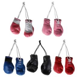 Mini luvas boxe miniatura luvas perfuração ornamento do feriado pendurado decoração exibição lembrança - Image 2