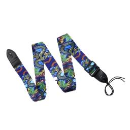 King Long Guitar Straps, impressão personalizada, Dragon Pattern, Guitar Accessories, Bass, Electric - Image 4