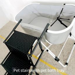 Carro ao ar livre montada escada para pet, escada dobrável cão, chuveiro rack, escada, Pet fornecimentos, novo, 2024 - Image 6