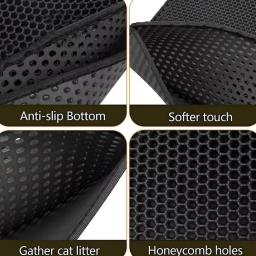 Tapete de caixa de cama de gato de camada dupla, impermeável, antiderrapante, tapete dobrável para gatos, almofadas de cama para gatos, suprimentos de almofada limpa - Image 5